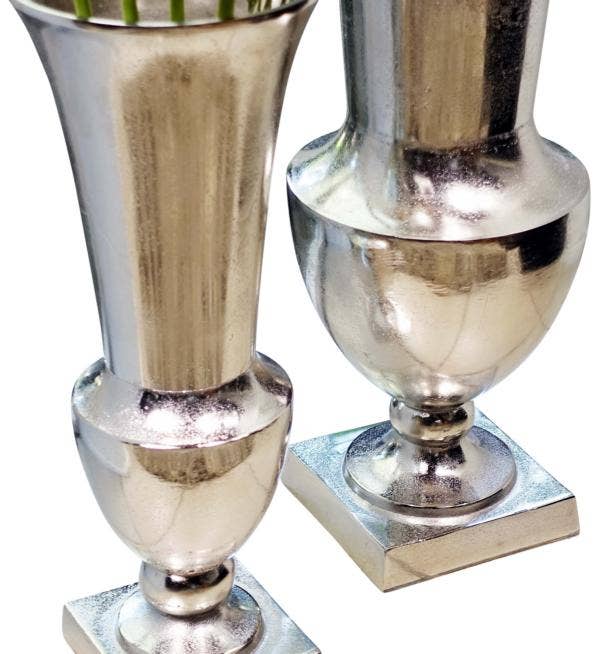 Michael & Philipp Noll e. K. - Wholesale Vase - floor vase aluminum silver 52 cm/80 cm1