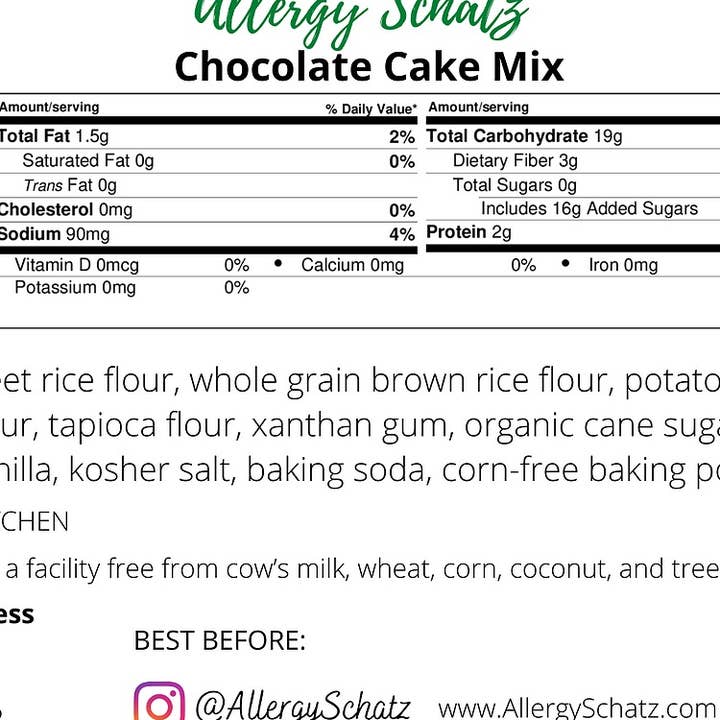 Allergy Schatz - Wholesale Cake Mix - Gluten-Free Vegan Chocolate Cake Mix3