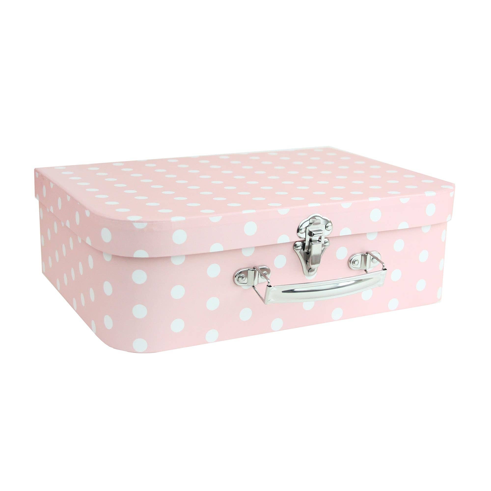 Emartbuy - Wholesale Gift box - Elegant Pink Stripes & Polka Suitcase Style Gift Boxes - Set of 33