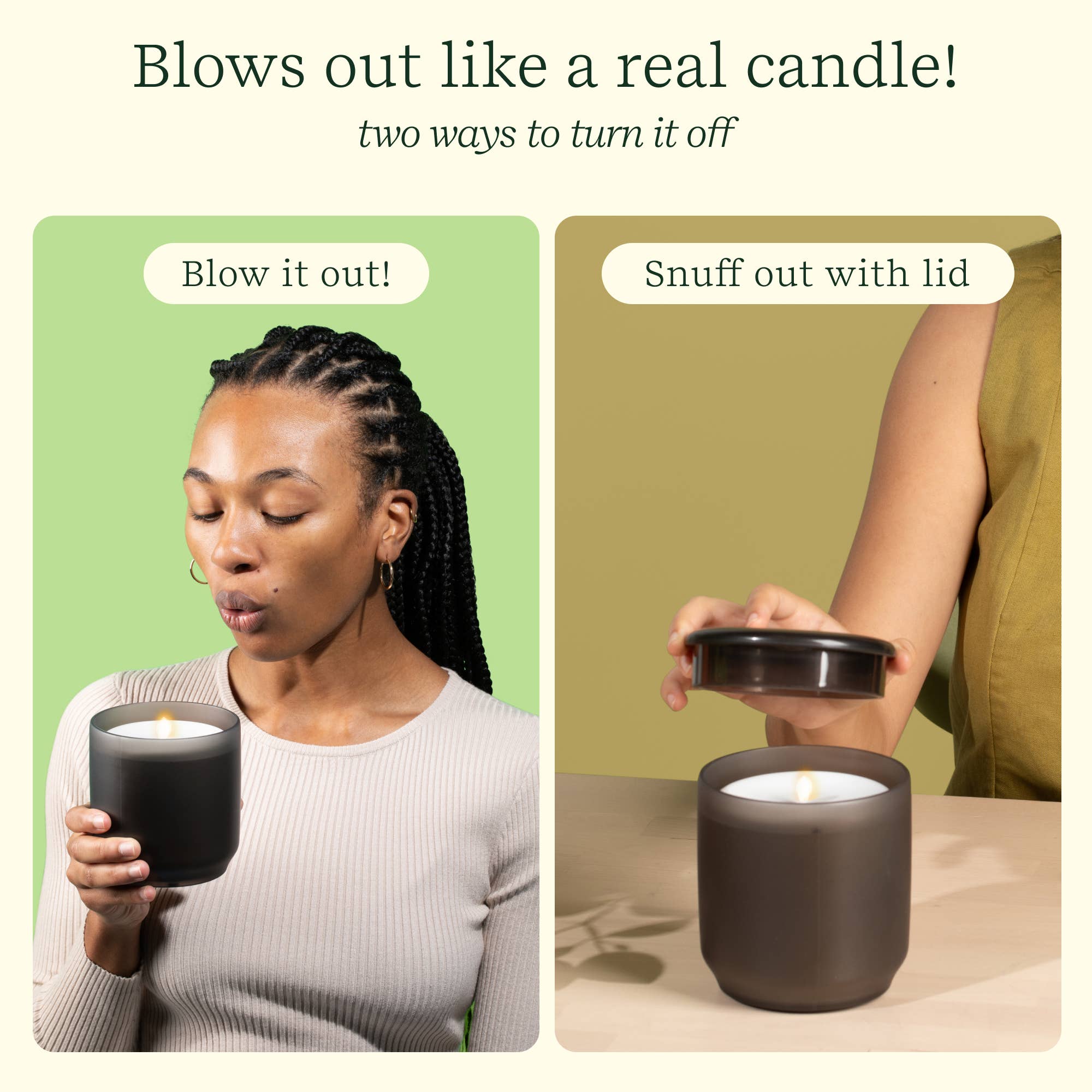 Lifelines - Wholesale Flameless Candle - Flameless Candle Diffuser -  Frosted Charcoal**SOLD OUT***4