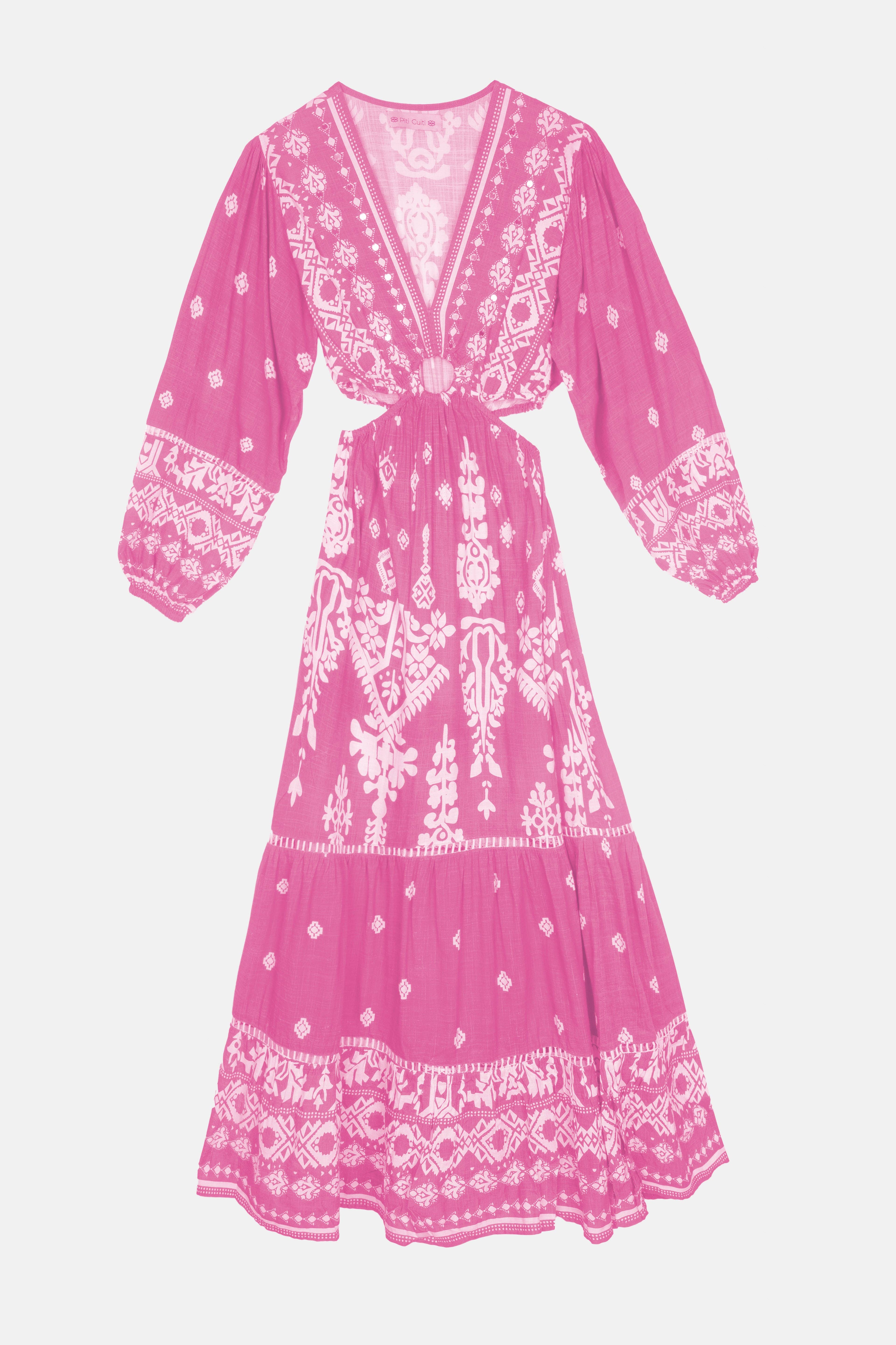 Piti Cuiti - Vendita all'ingrosso Vestito - Donna - ABITO A TAGLIO LUNGO GRECIA ROSA4