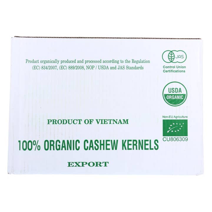 Organic Whole Raw Cashews - 25lb Bulk for wholesale by Everyday Supply Co