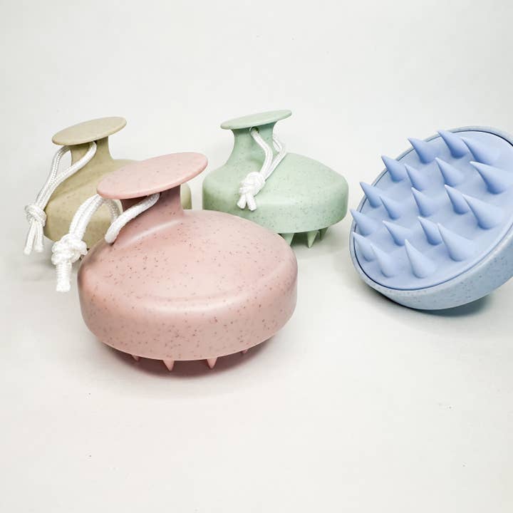 Smile Boutiques - Wholesale Head Scratcher/Massager - Silicone Bristle Shampoo Brush - Eco Friendly Scalp Massager