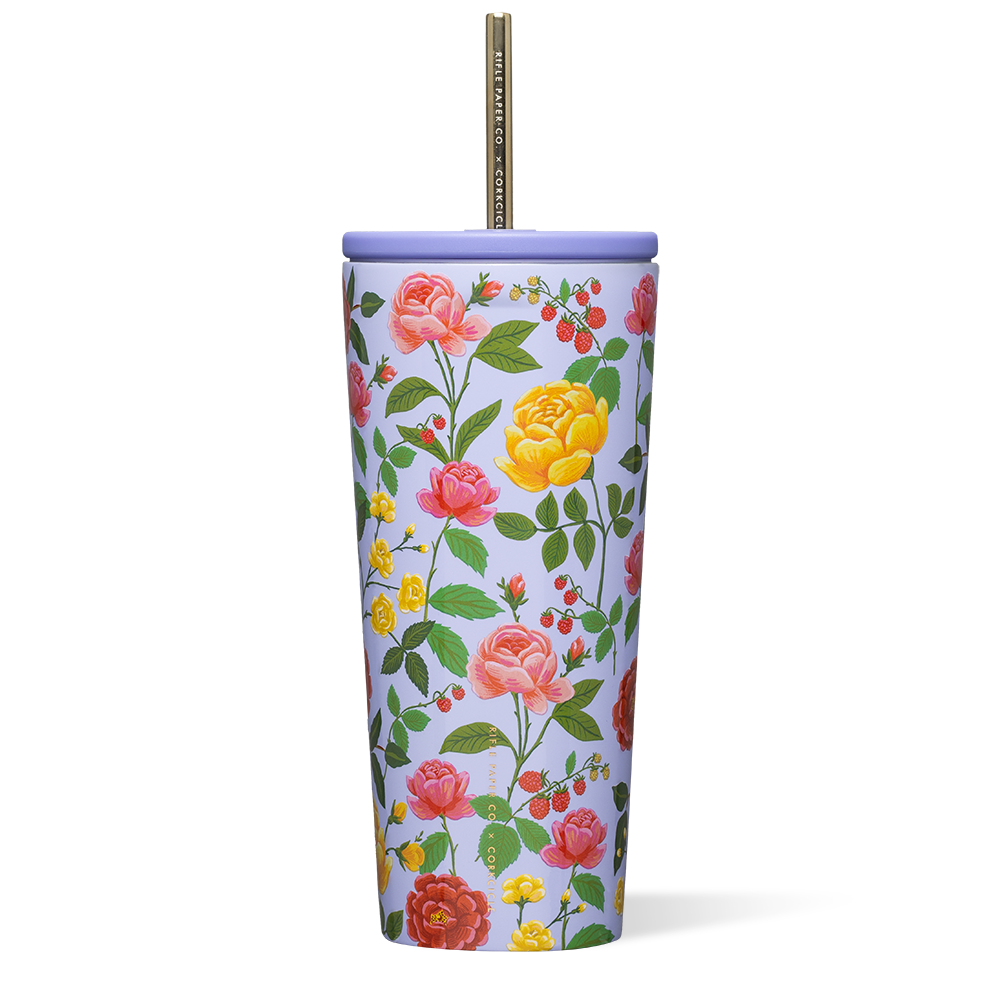CORKCICLE - Wholesale Insulated Mug/Tumbler - Cold Cup - 24oz Rifle Paper - Roses Purple0