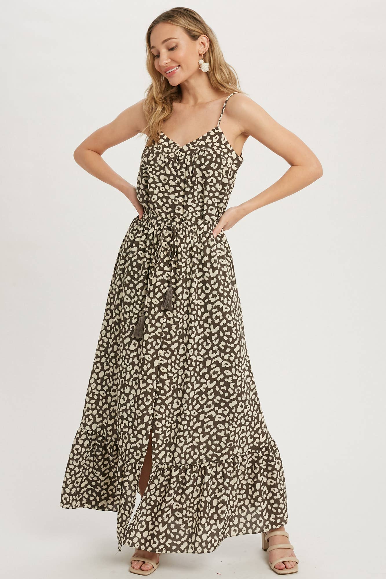 Bluivy – Top interior – Mulher por atacado – BOTÃO PARA CIMA LEOPARDO CAMI6