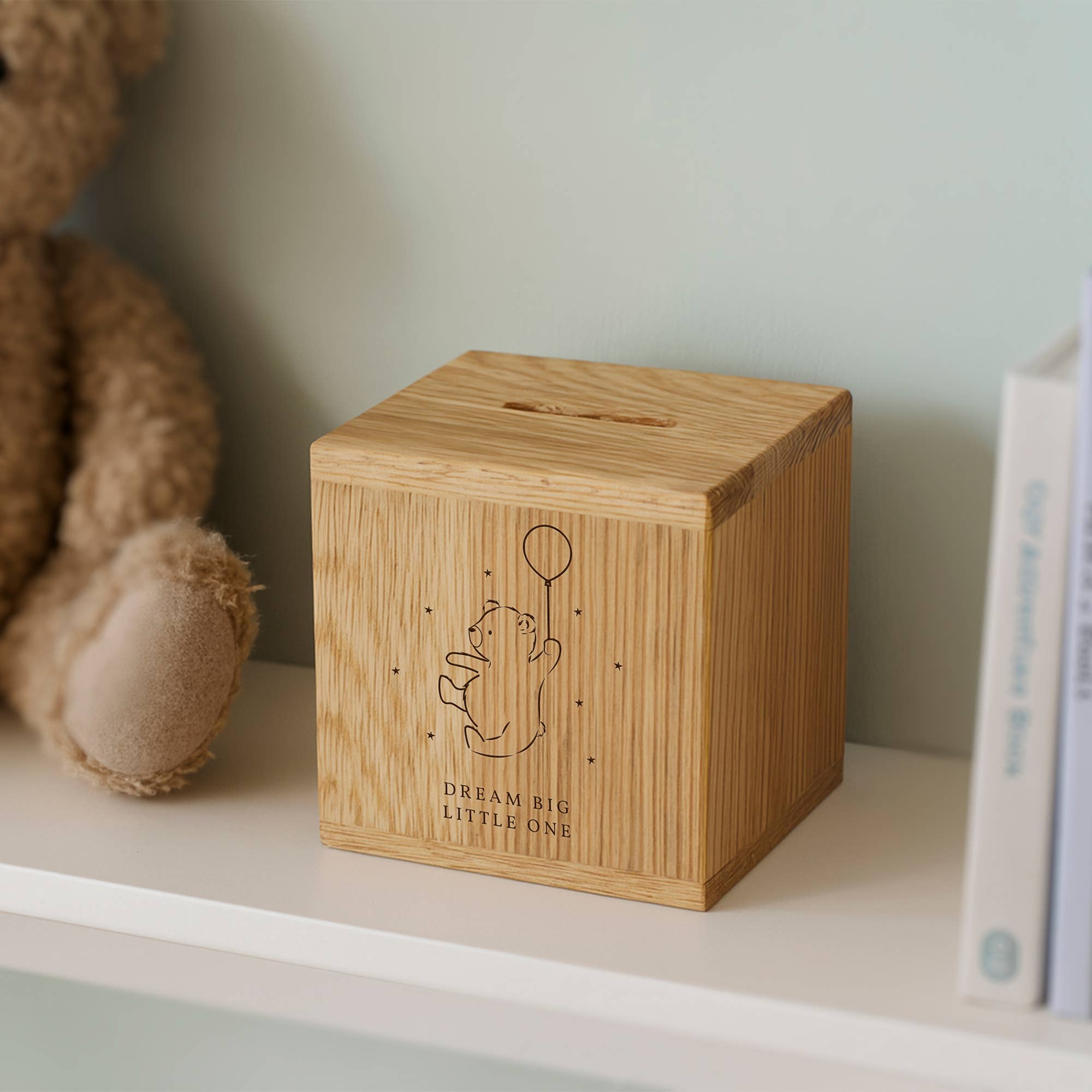 CGB Giftware - Vente Tirelire - Enfant et bébé - Tirelire en chêne « Dream Big, Little One »0