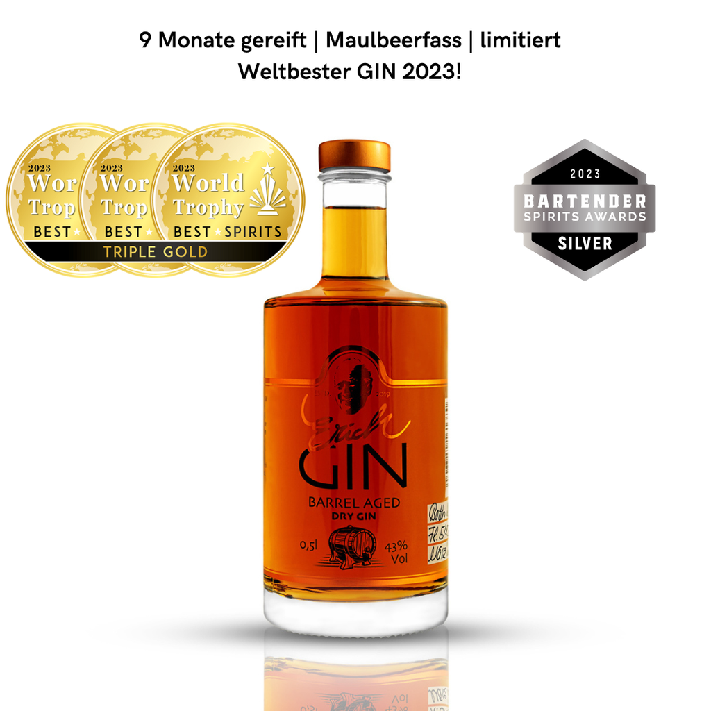 ErichGIN - Wholesale Gin - Erich “BarrelAgedgin” 0.5l 43% vol. - Awarded as World4