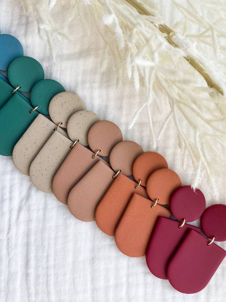 Basic Everyday Clay Earrings | Lightweight Bold Earrings for wholesale by A Thread and A Prayer