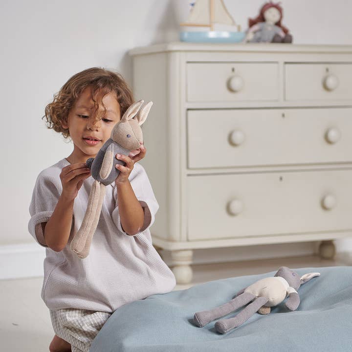 ThreadBear Design UK/EU - Wholesale Doll - Kids - Baby Threads Taupe Bunny - Organic Doll 35cm