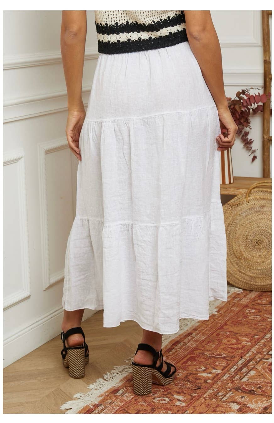 LÉA & LUC - Wholesale Skirt - Women's - 100% Linen Skirt REF. 834821