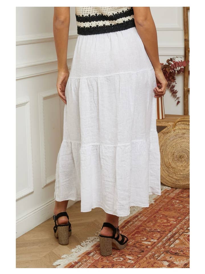 LÉA & LUC - Wholesale Skirt - Women's - 100% Linen Skirt REF. 834821