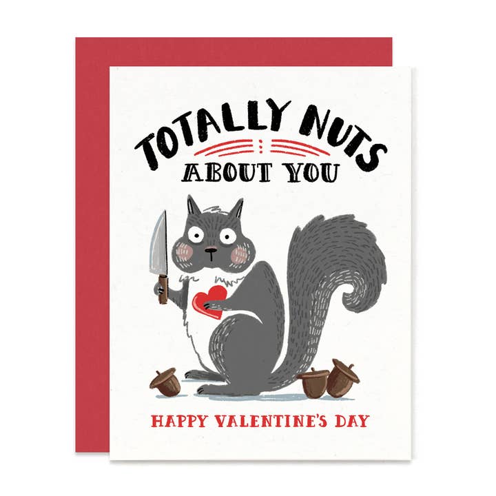 Carte de Saint-Valentin Totally Nuts pour la vente par Paper Pony Co.