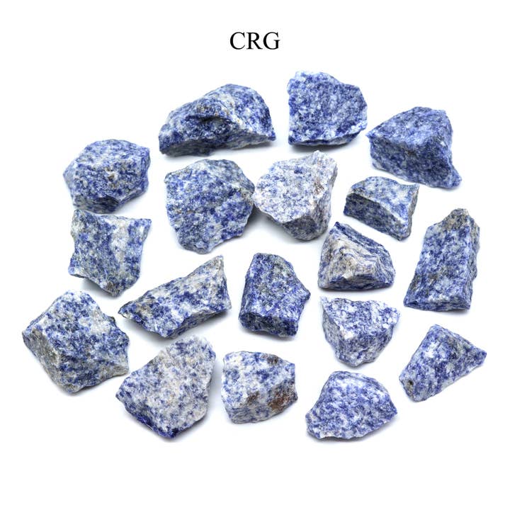 1 KILO LOT - Rough Brazil Sodalite Blue Quartz for wholesale by Crystal River Gems LLC