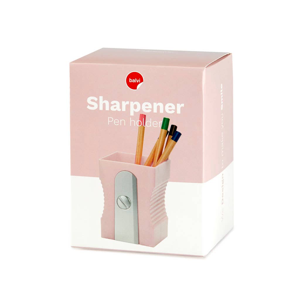 Balvi – wholesale Pen & pencil holder – Pencil holder, Sharpener, light pink, plastic3