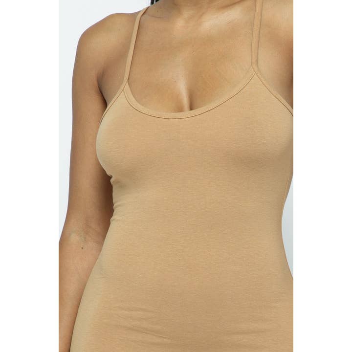 Lime All the Time – wholesale Klänning - Dam – Enfärgad spaghettis rem tank klänning13