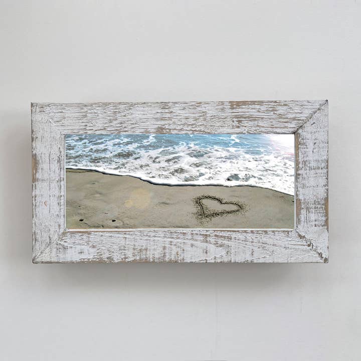 LISART LLC - Wholesale Art Print - Framed Waves - heart in sand 006