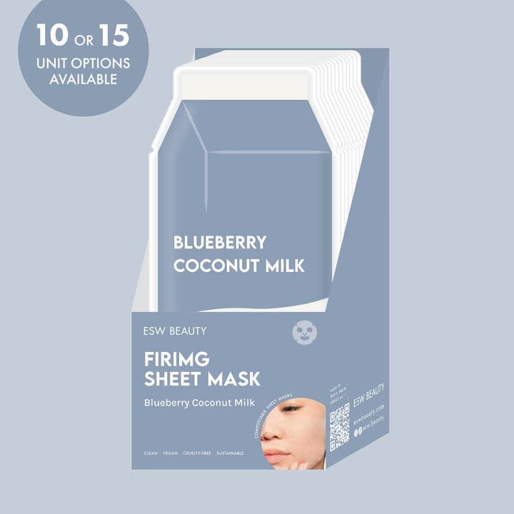 Blueberry Coconut Milk Firming Filled PDQ Display for wholesale by ESW Beauty