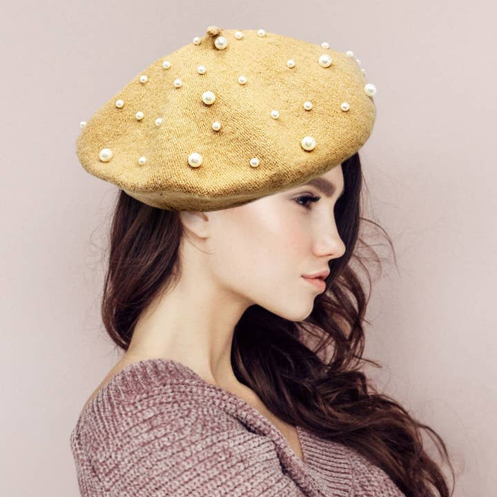 Sensibling Corp. - Wholesale Beret – Women's - Pearl Embellished Tam Beret Hat20