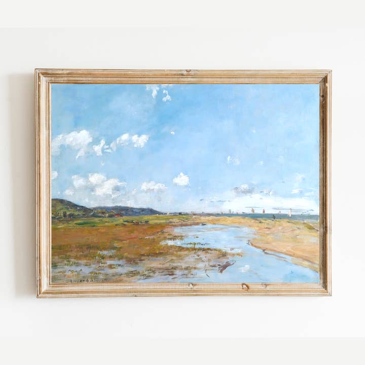 River Landscape in France Art Print for wholesale by Sea to Skye