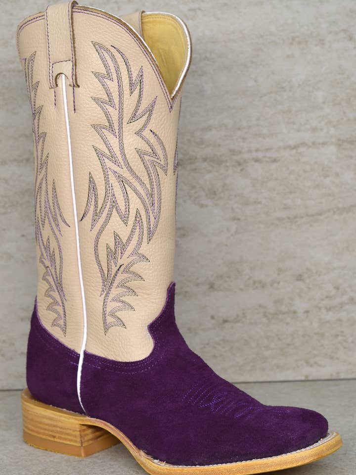 SHANE Purple Wide Square Toe Cowboy Boots for wholesale by RedHawk Boot Co.