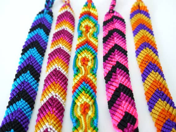 Sanyork Fair Trade - Wholesale Woven/Braided Bracelet - Handcrafted Goods Pack of 50 Arrow Wide Friendship Bracelets0