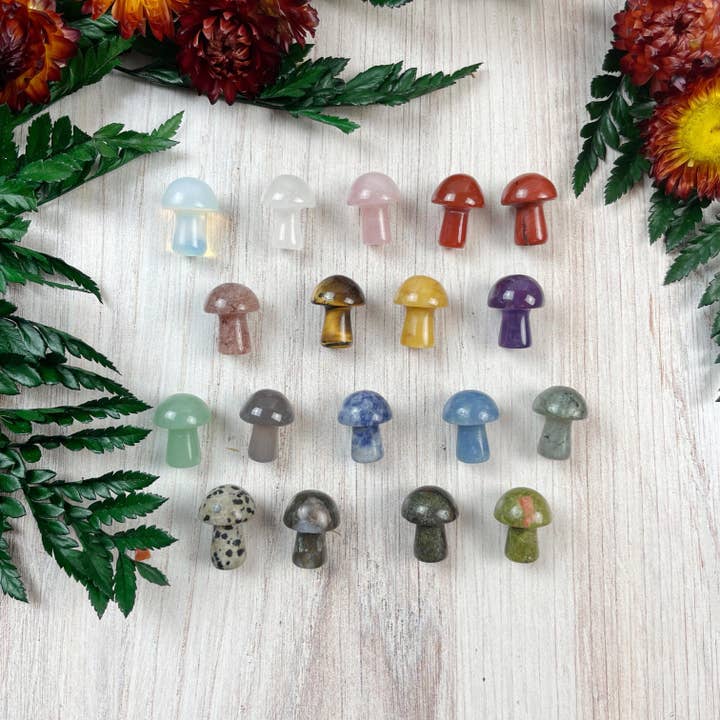 Ewelina Pas Jewelry - Wholesale Spiritual Stone/Crystal - MINI Gemstone Mushroom Pocket Stone3