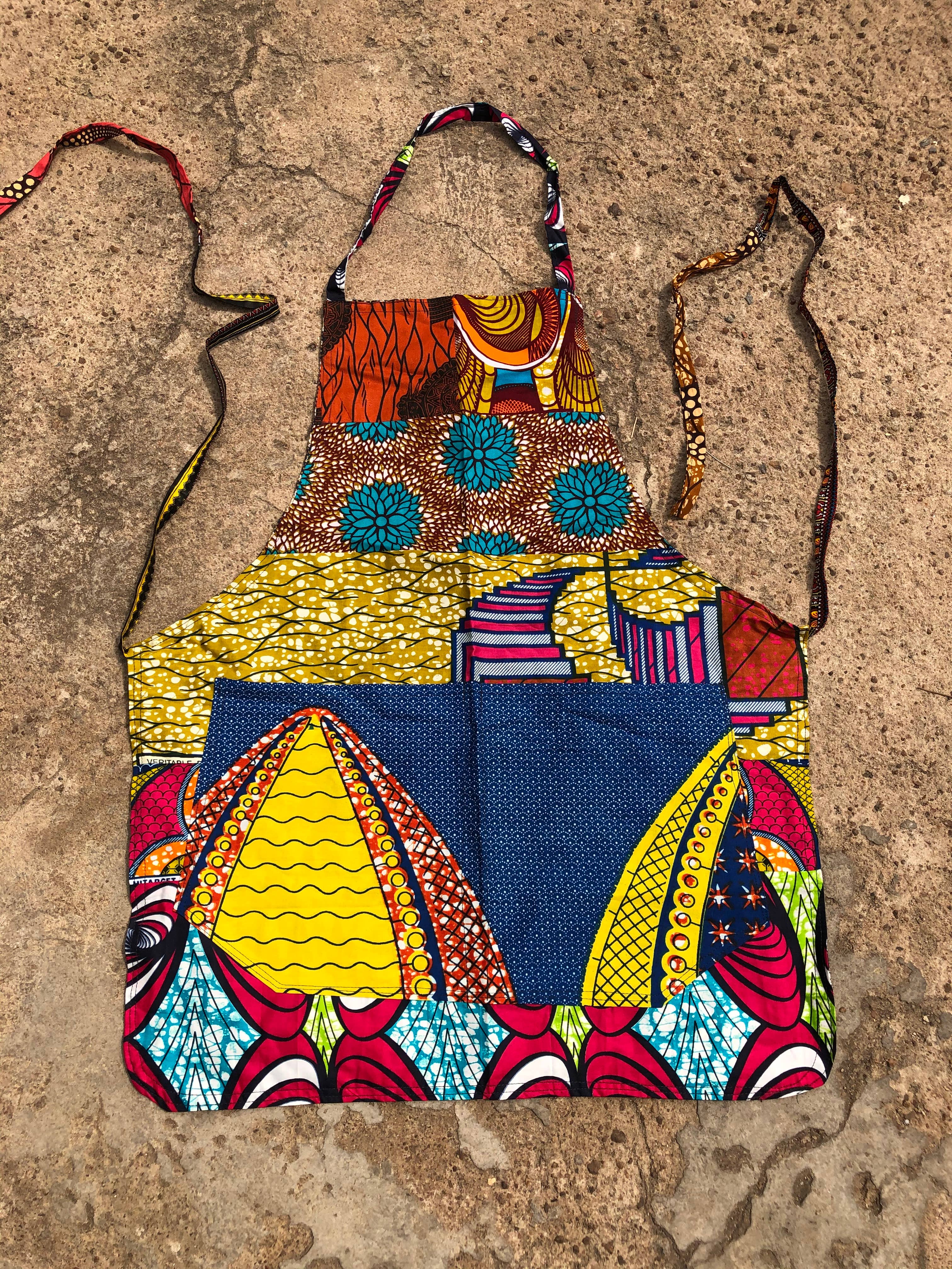 World Peaces - Wholesale Apron - Patchwork Apron with African Wax Print7