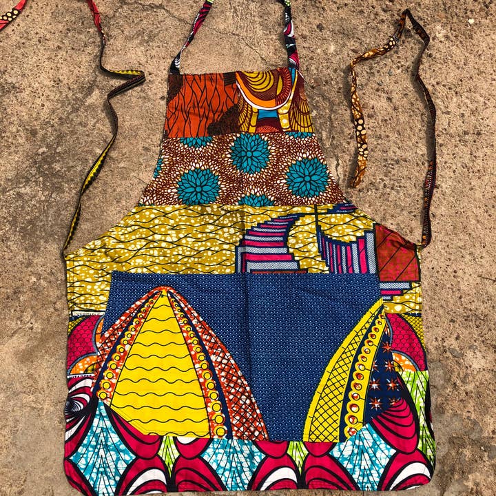 World Peaces - Wholesale Apron - Patchwork Apron with African Wax Print7
