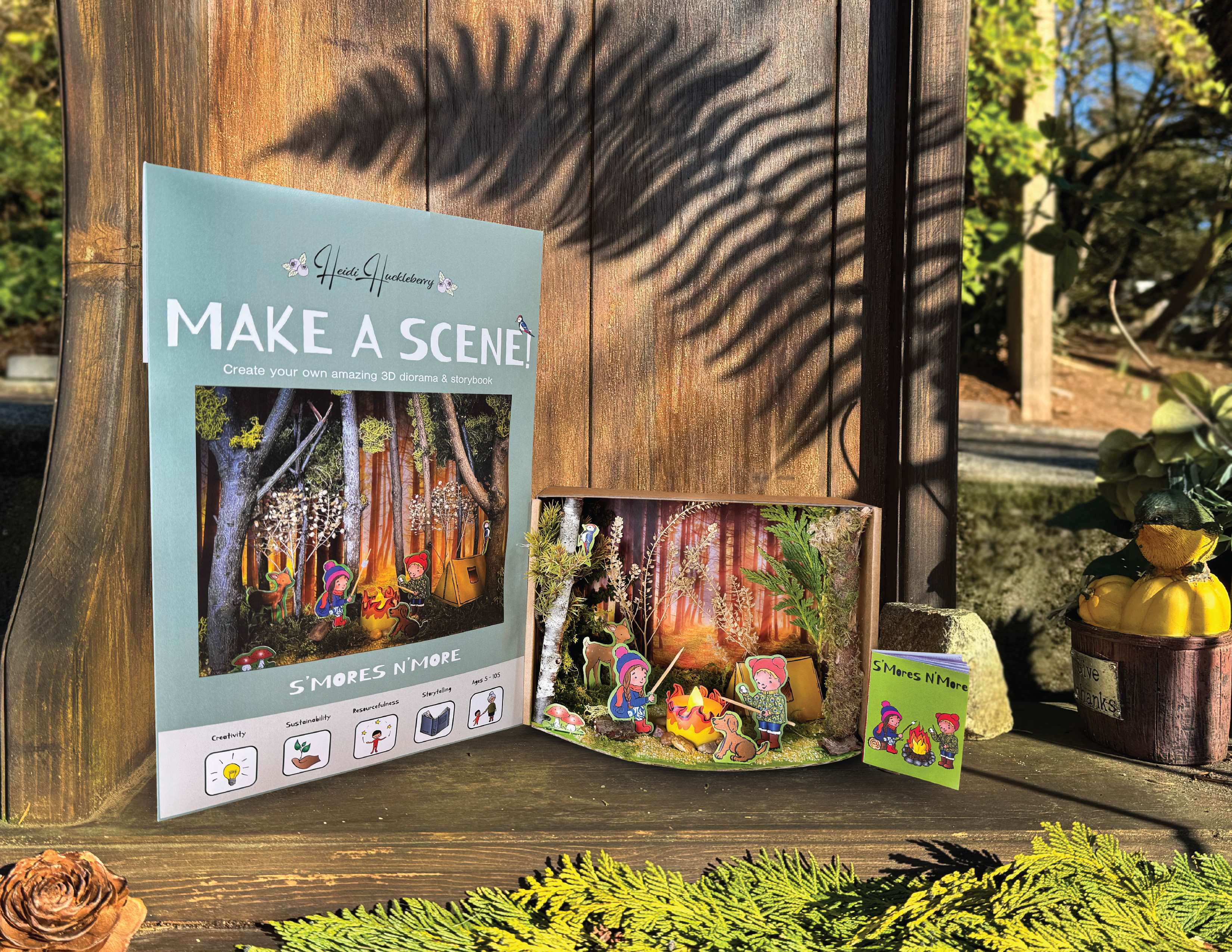 Heidi Huckleberry - Wholesale DIY Craft Kit - Nature Diorama Craft Kit: Make a Scene - S'MORES N'MORE -DIY11