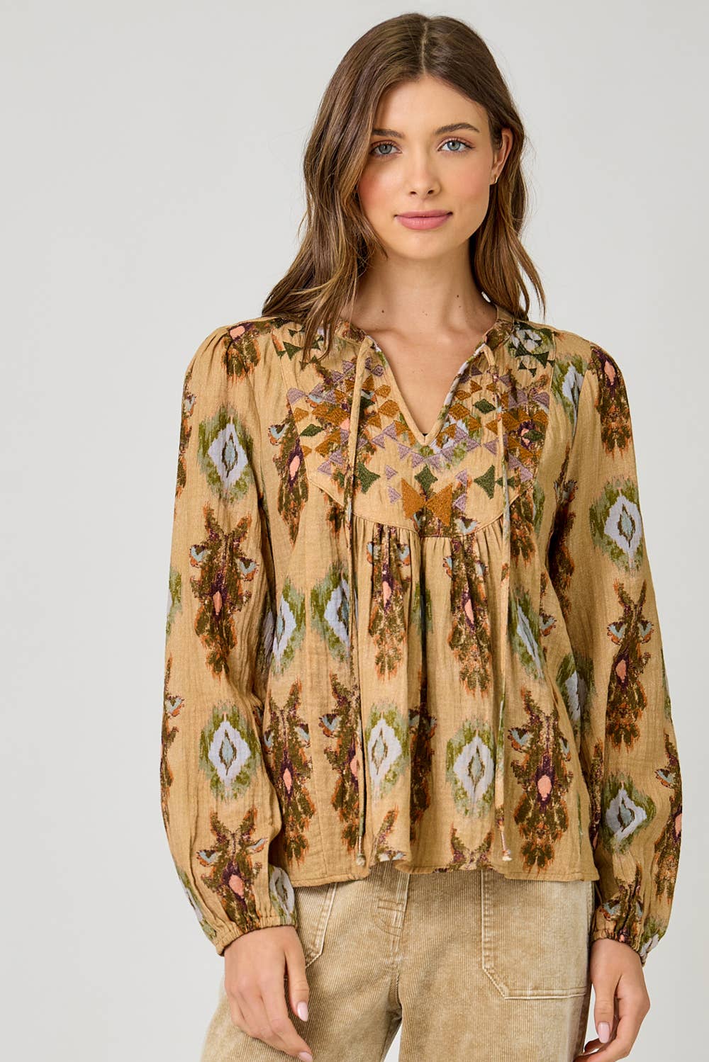 Mystree - Wholesale Blouse - Women's - 61311 Embroidery Yoke Peasant Top 7