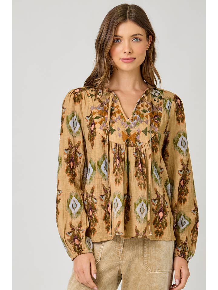 Mystree - Wholesale Blouse - Women's - 61311 Embroidery Yoke Peasant Top 7