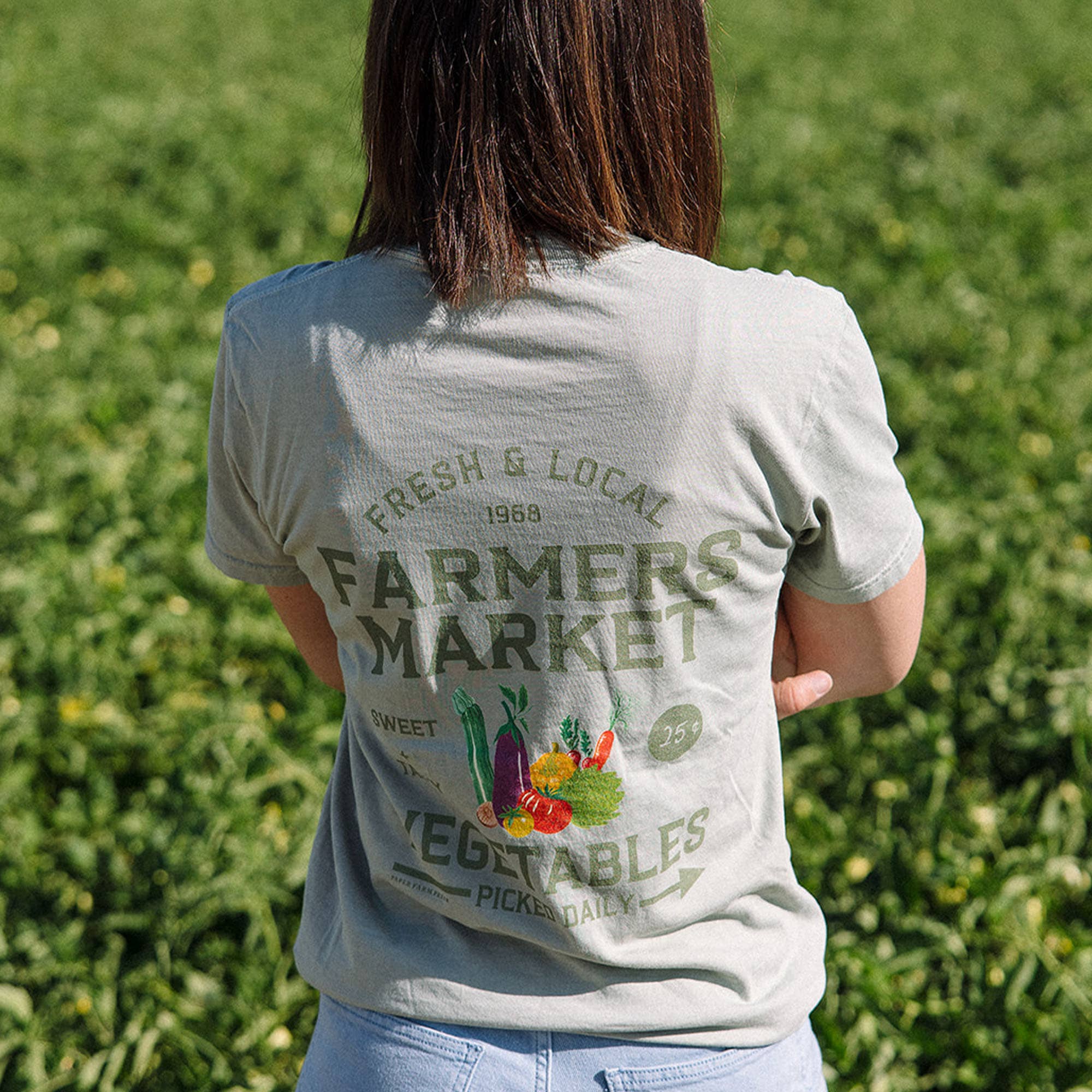 Paper Farm Press - Wholesale T-Shirt (Graphic) - Women's - Farmers Market Tee - Bay3