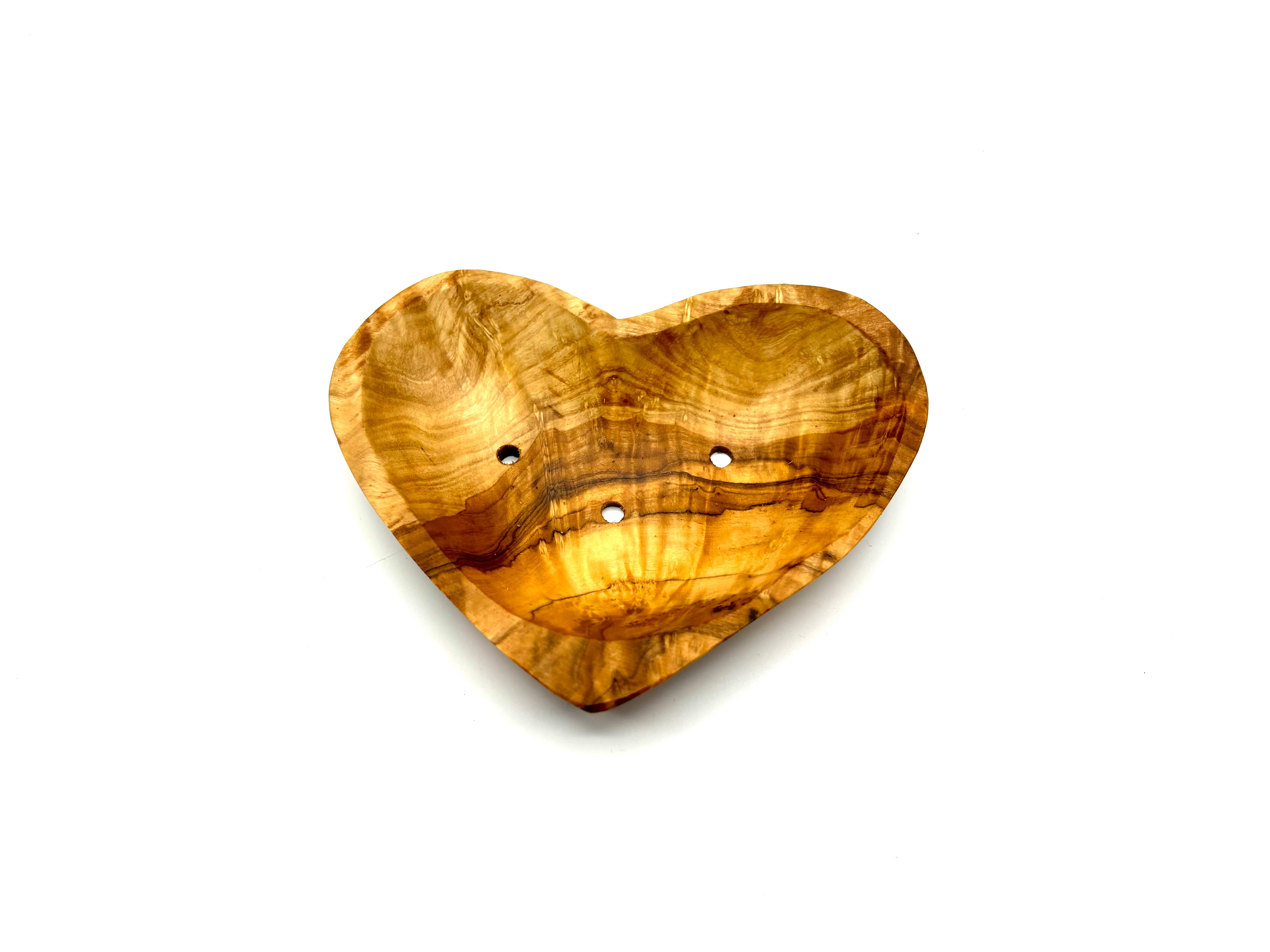 olivenholz-erleben - Wholesale Bath Soap Dish - Heart-shaped soap dish made of olive wood4