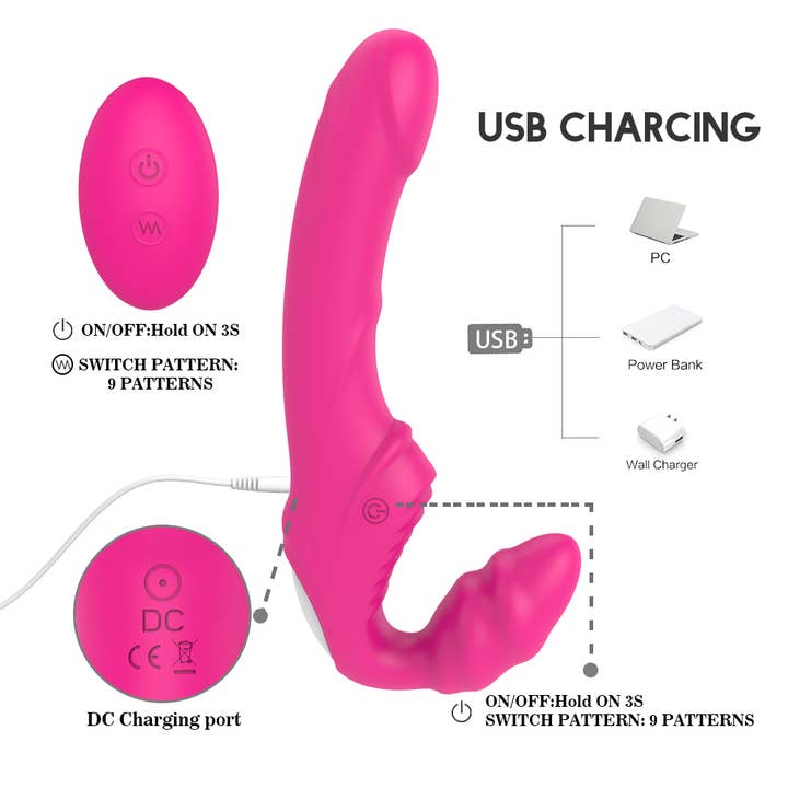 Stim U Dual Ended Silicone Recharageable Vibrator Rose for wholesale by STIM U