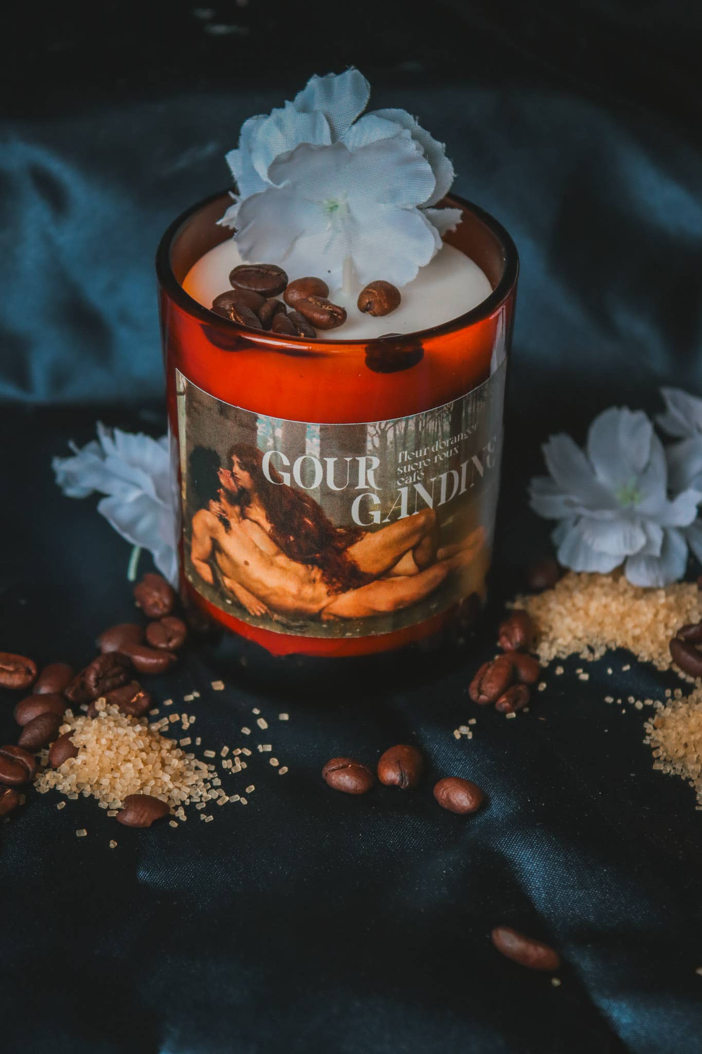 Gourgandine bougies - Wholesale Jar/Filled Candle - Orange blossom sugar coffee message candle, rapeseed wax6