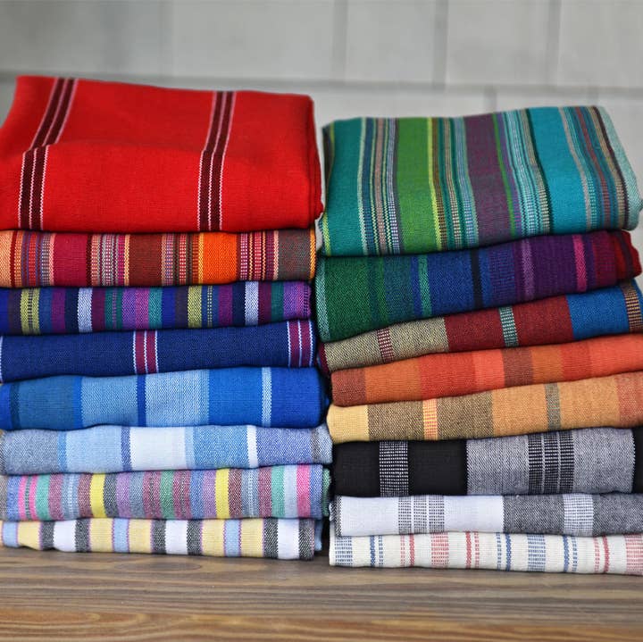 Hand Woven Guatemalan Kitchen Striped Towel Sets for wholesale by Mayamam Weavers