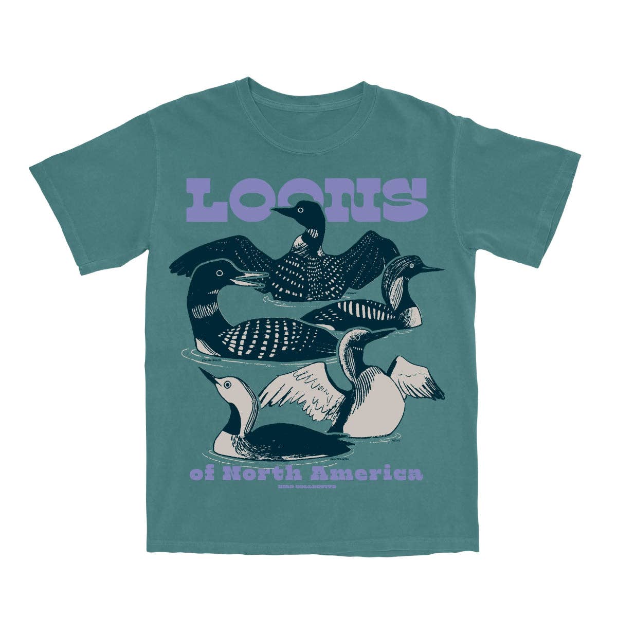 Bird Collective - Wholesale Screen Printed T-Shirt - Unisex - Loons of North America Tee0