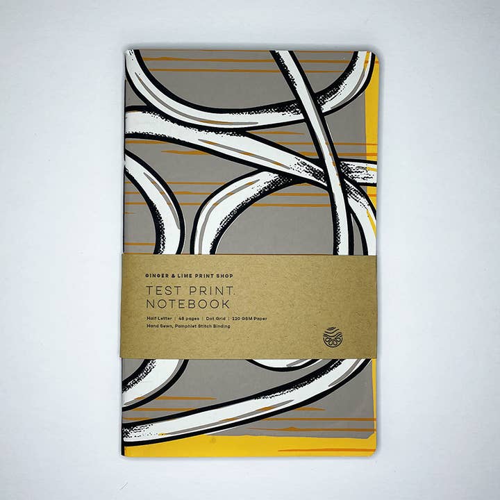 Half Letter Test Print Notebook - Tangle Pattern for wholesale by Ginger & Lime Print Shop