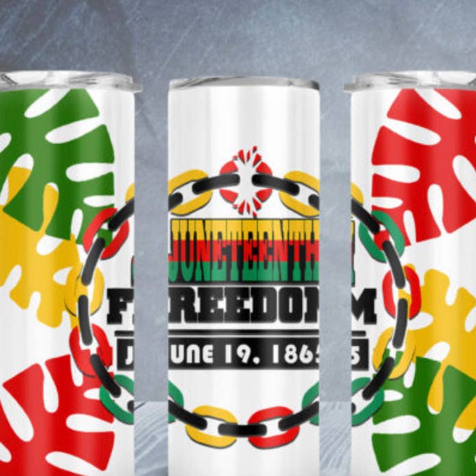 Juneteenth Freedom Becher, 20 oz für den Großhandel von Perfectly Diverse Trendz, LLC