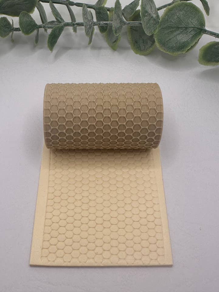 Circle Tiles Polymer Clay/Cookie Dough Texture Roller for wholesale by CaliLu Clay Co.