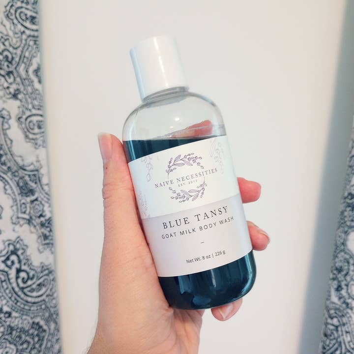 Blue Tansy Goat Milk Body Wash for wholesale by Naive Necessities