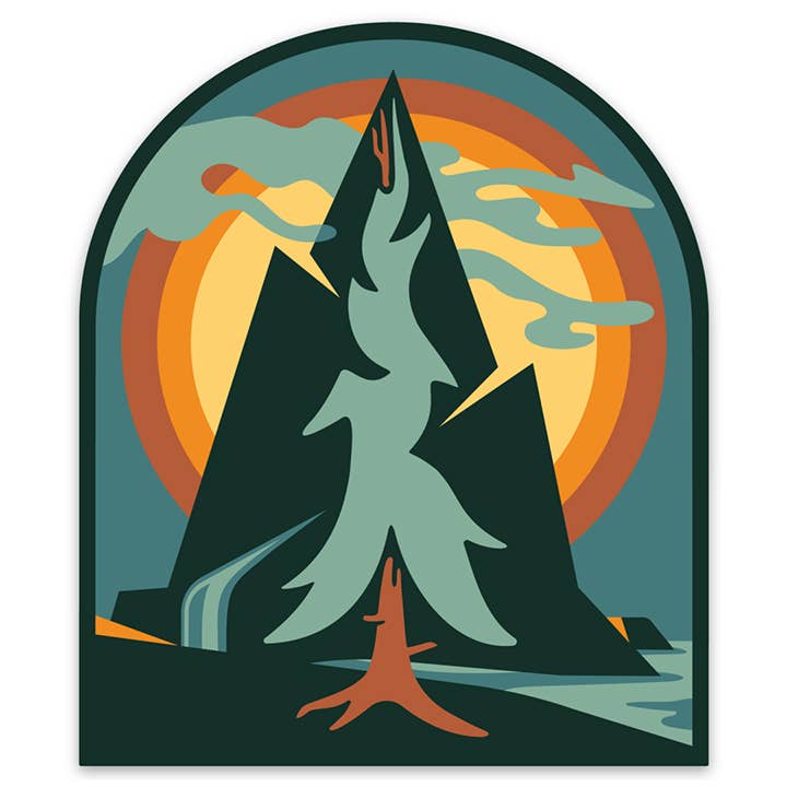 Bough & Antler Northwest Goods - Wholesale Sticker - Red Cedar Tree Sticker: Old Growth of the Pacific Northwest