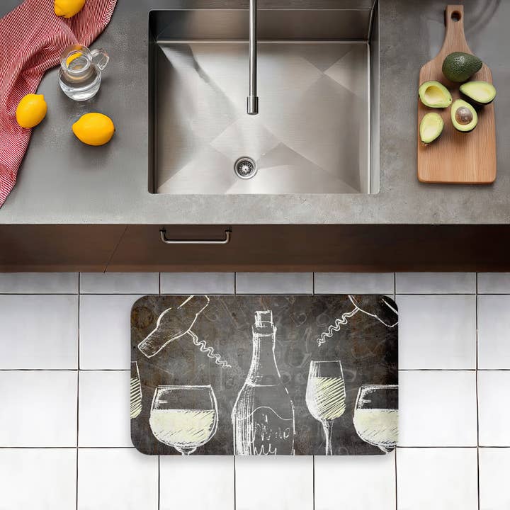 Stupell Industries - Wholesale Floor Mat - Chalkboard Style Wine Floor Mat, 30"x18"3