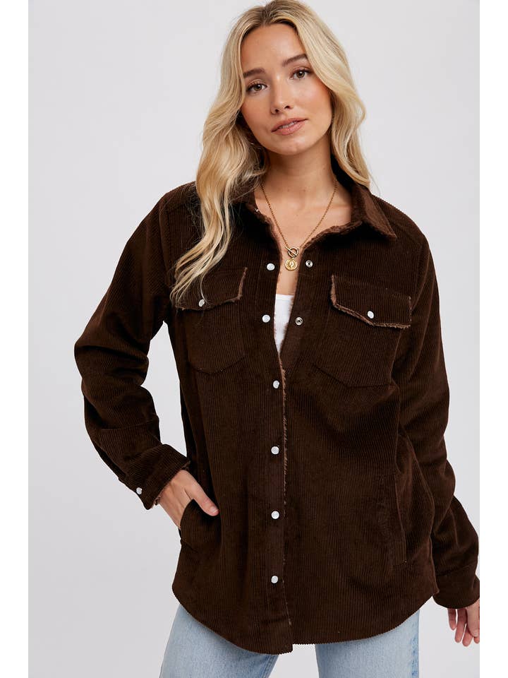 Bluivy - Wholesale Jacket - Women's - CORDUROY SHERPA-LINED JACKET33