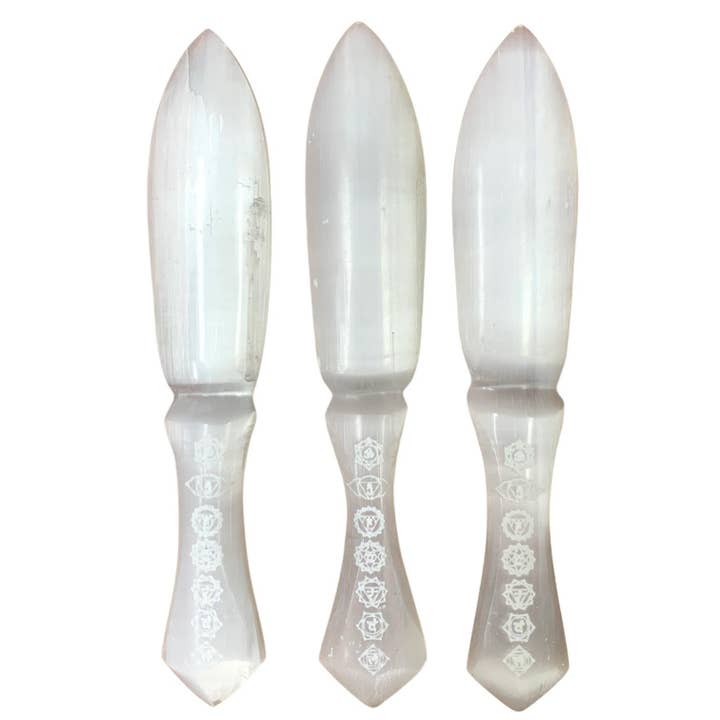 Alliz Trading - Wholesale Spiritual stone/crystal - Selenite 7 Chakra Sword2