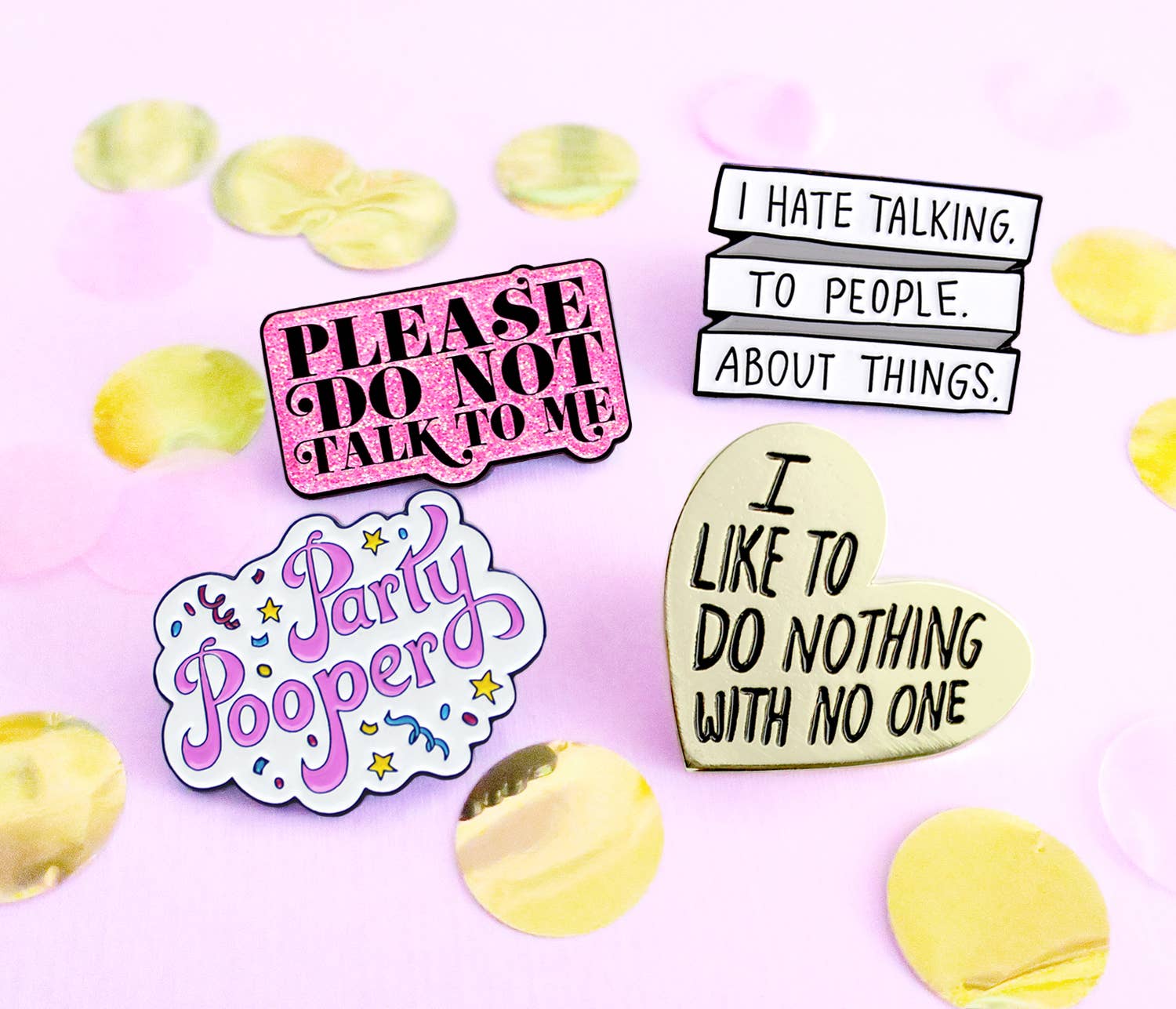 Kate Gabrielle – Engroshandel Reversnål/knap – Party pooper emalje reversnål2