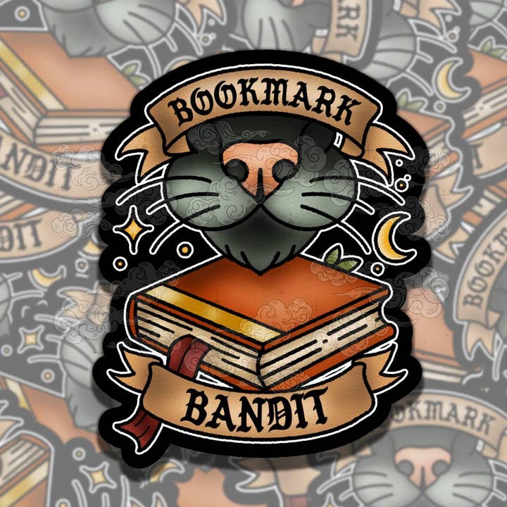 Autocolante de Vinil Gato Preto - Decoração Literária para Animais de Estimação por atacado de Sticky Sadness Designs