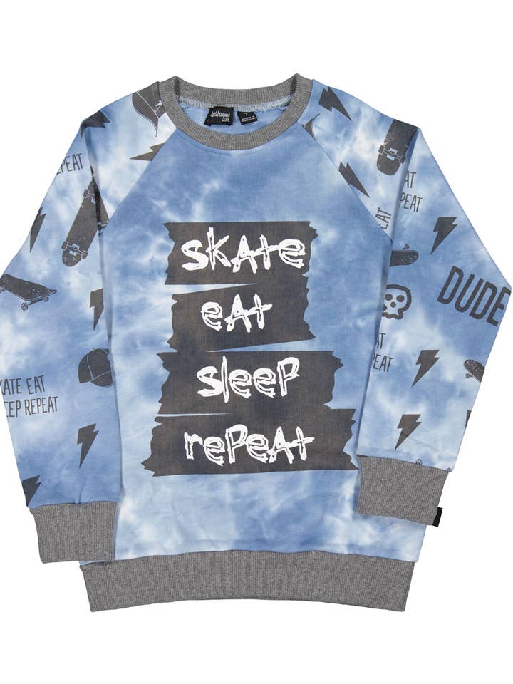 Skater Life Raglan-Crew für den Großhandel von Radicool Kids