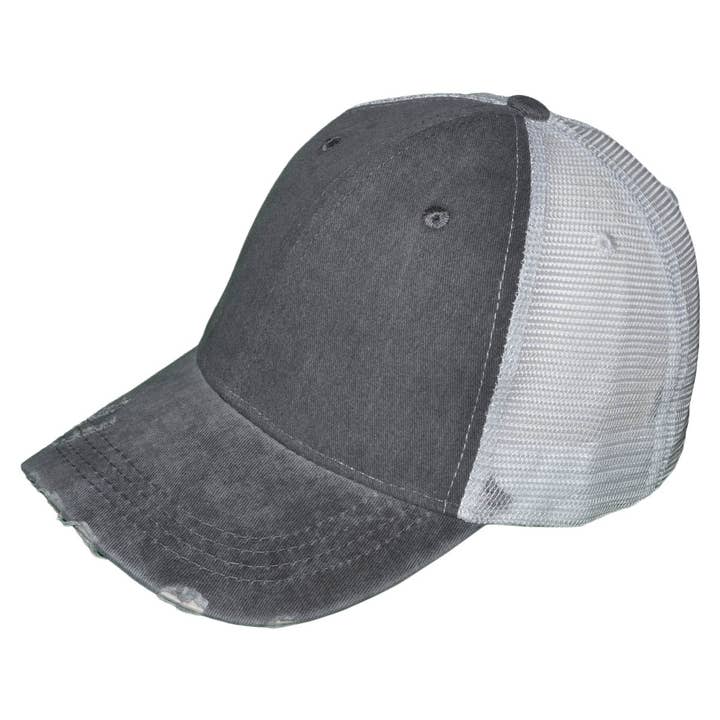 Buck Wholesale - Wholesale Trucker Hat - Unisex - Vintage Mesh Trucker Hats - BK Caps Low Profile Structured