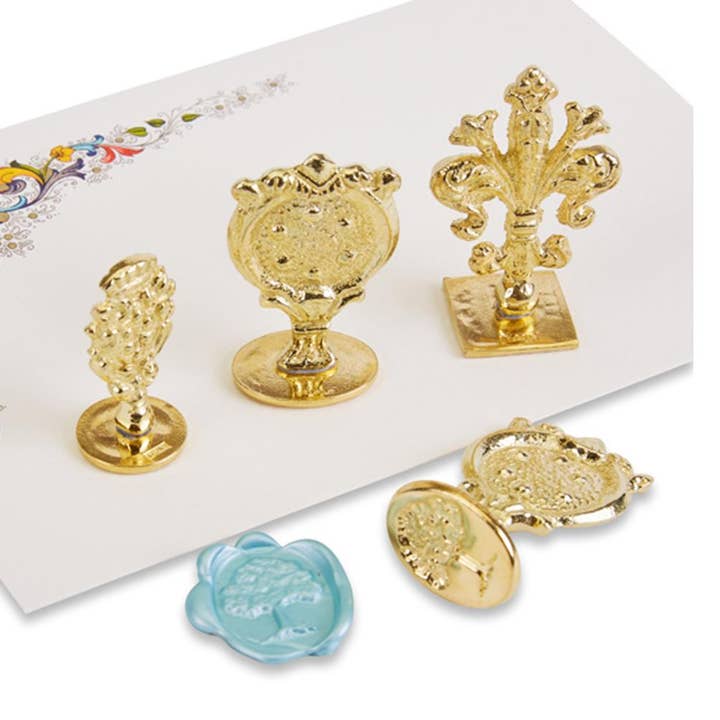 Florentine Brass Wax Seal Stampers-over 50 popular symbols for wholesale by Freund Mayer & Co.
